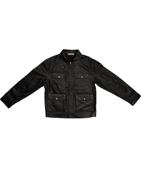 LEATHER SHIRT-JACKET